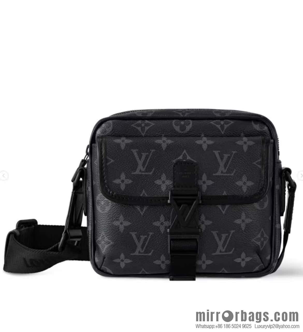 [Boutique‑grade] M12518 black flower, men's bag messenger bag series Getaway messenger bag