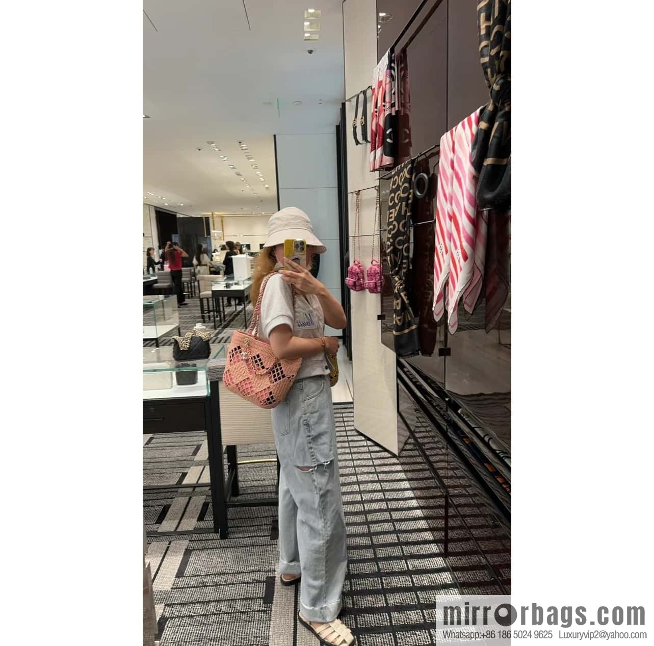 𝐂𝐡𝐚𝐧𝐞𝐥 𝟮𝟰 CoCo Beach Straw Shopping Bag 🛍️ S AS4714