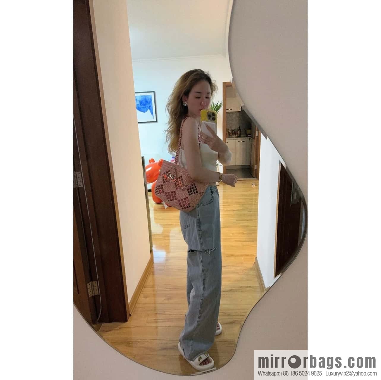 𝐂𝐡𝐚𝐧𝐞𝐥 𝟮𝟰 CoCo Beach Straw Shopping Bag 🛍️ S AS4714