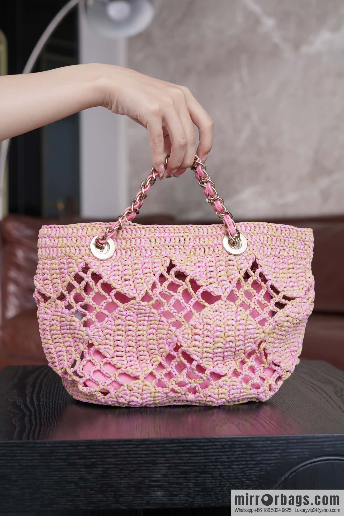 𝐂𝐡𝐚𝐧𝐞𝐥 𝟮𝟰 CoCo Beach Straw Shopping Bag 🛍️ S AS4714