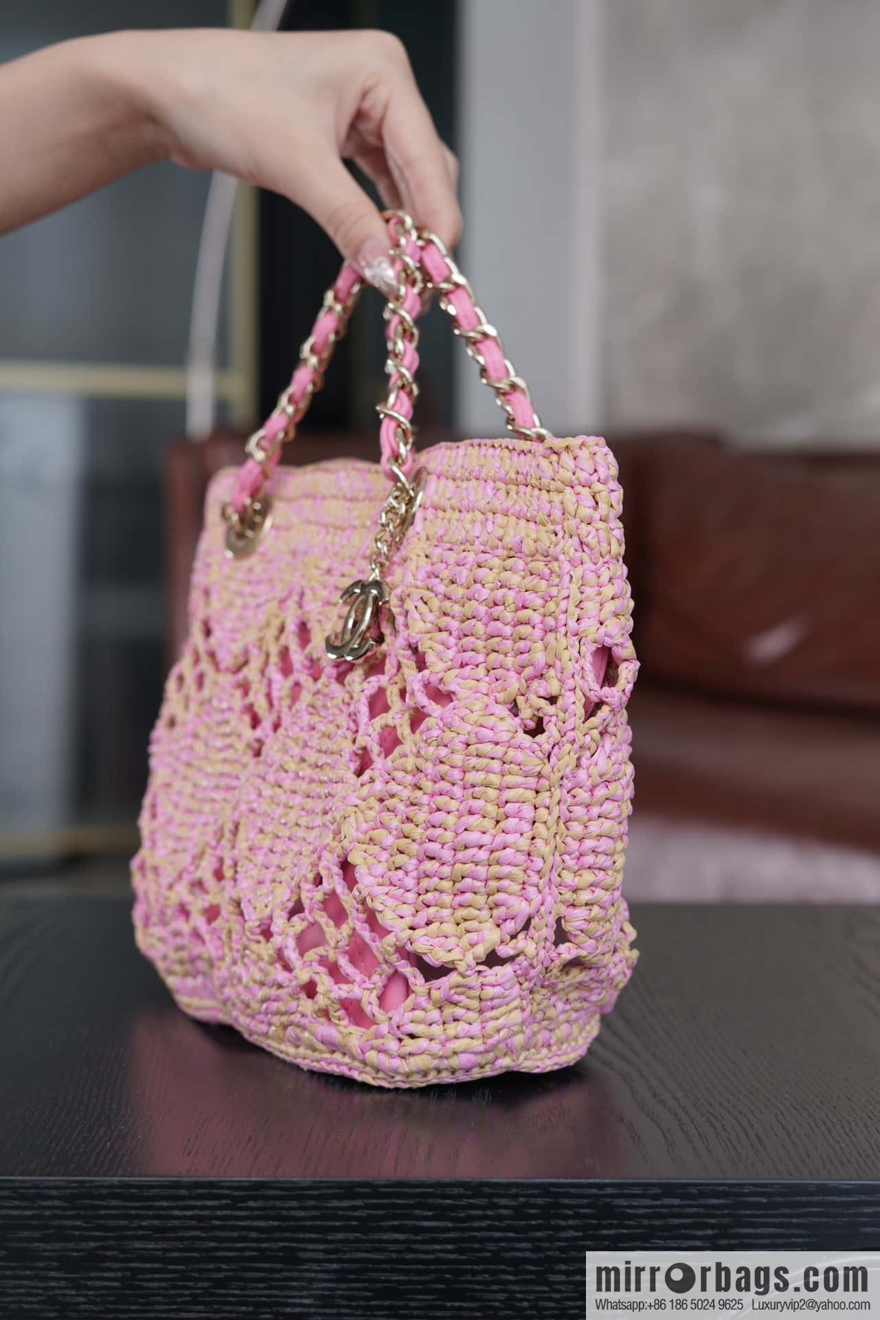 𝐂𝐡𝐚𝐧𝐞𝐥 𝟮𝟰 CoCo Beach Straw Shopping Bag 🛍️ S AS4714