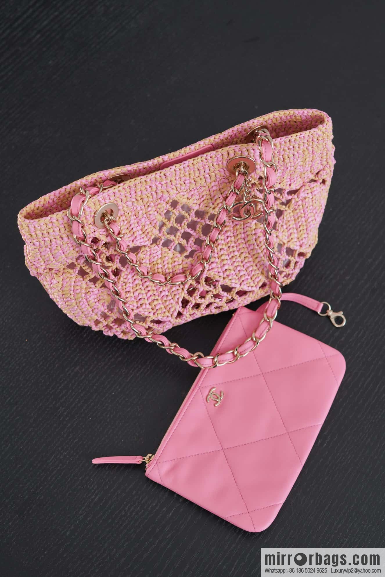 𝐂𝐡𝐚𝐧𝐞𝐥 𝟮𝟰 CoCo Beach Straw Shopping Bag 🛍️ S AS4714