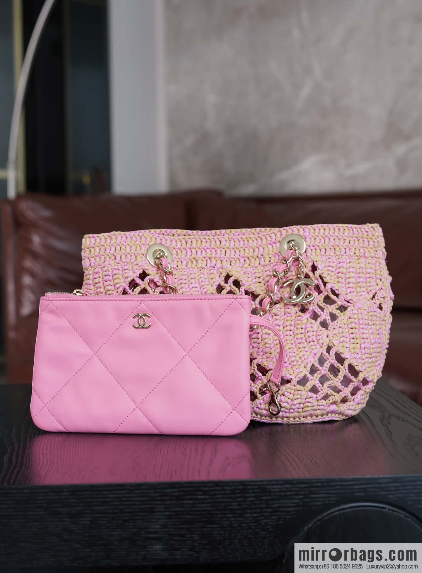 𝐂𝐡𝐚𝐧𝐞𝐥 𝟮𝟰 CoCo Beach Straw Shopping Bag 🛍️ S AS4714