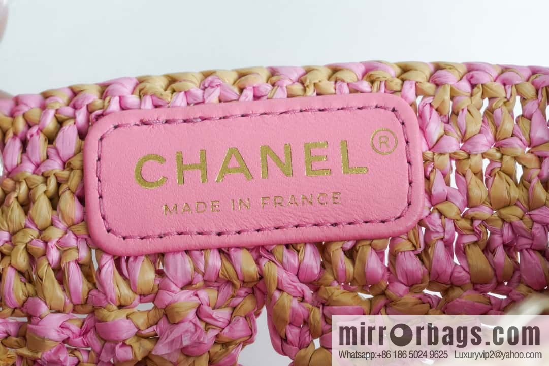 𝐂𝐡𝐚𝐧𝐞𝐥 𝟮𝟰 CoCo Beach Straw Shopping Bag 🛍️ S AS4714