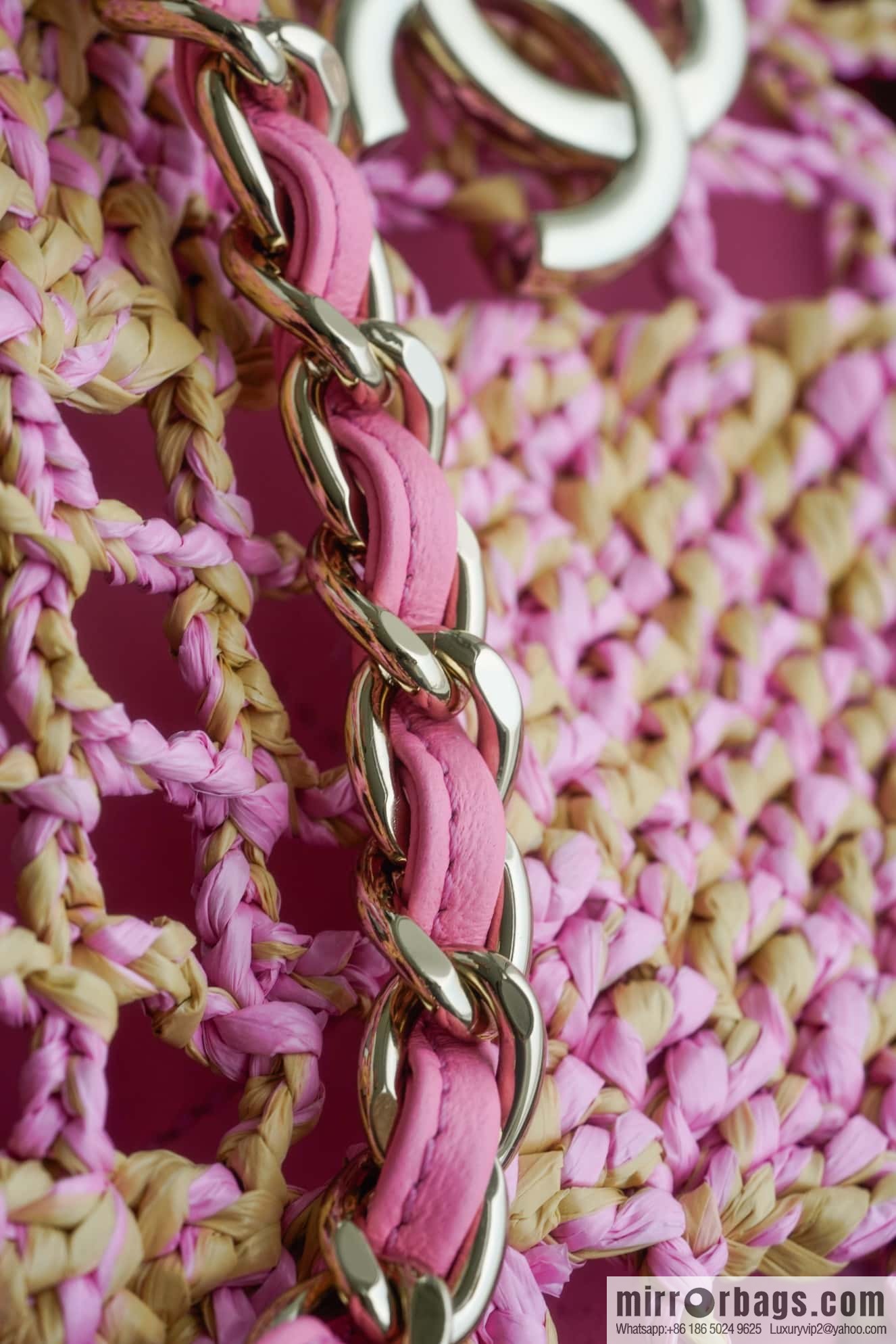 𝐂𝐡𝐚𝐧𝐞𝐥 𝟮𝟰 CoCo Beach Straw Shopping Bag 🛍️ S AS4714