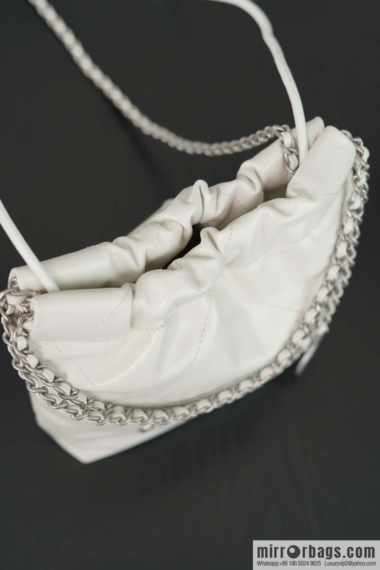 ππππππ 23S 22Mini bag silver, genuine leather AS3980