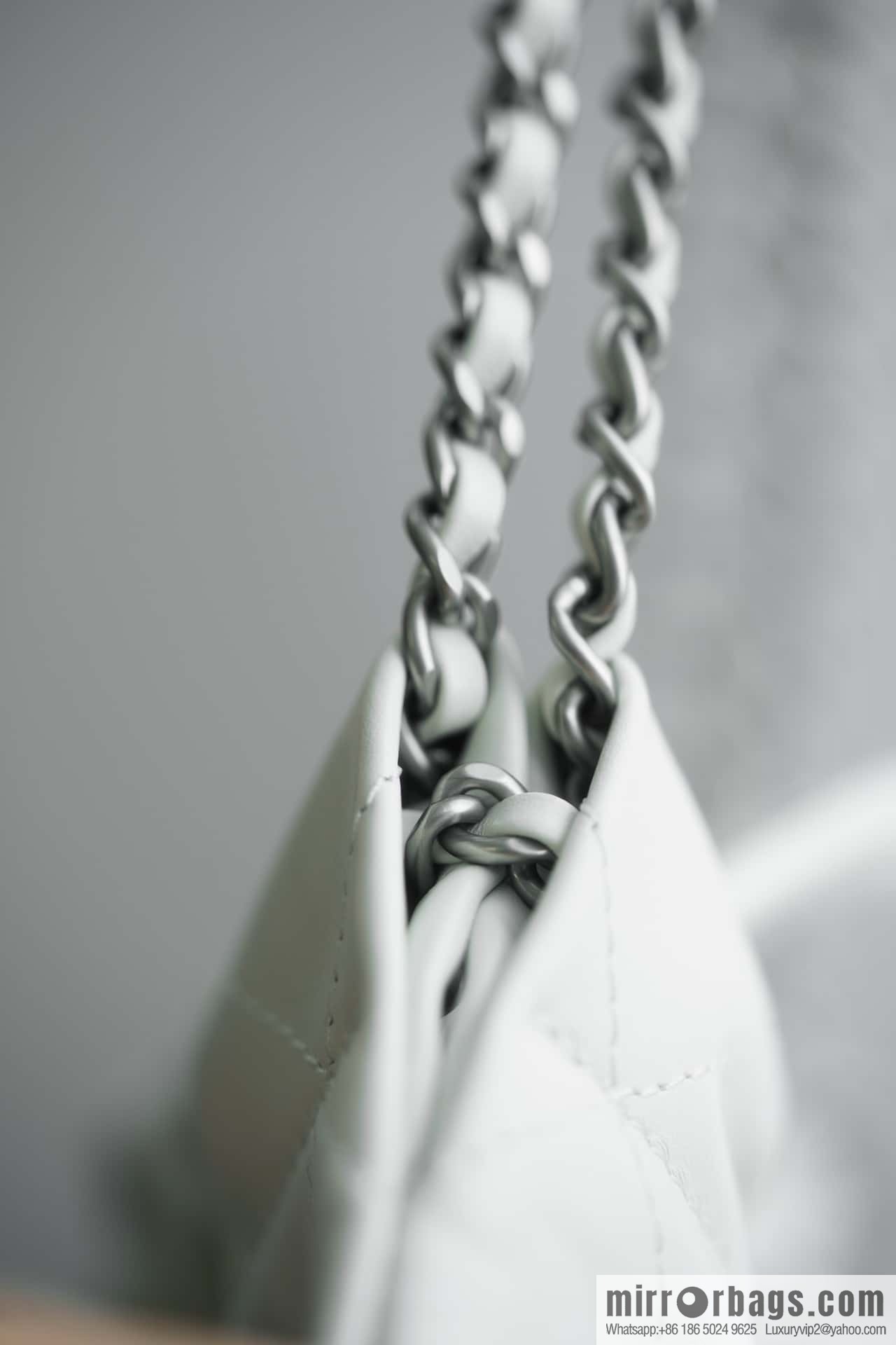 ππππππ 23S 22Mini bag silver, genuine leather AS3980