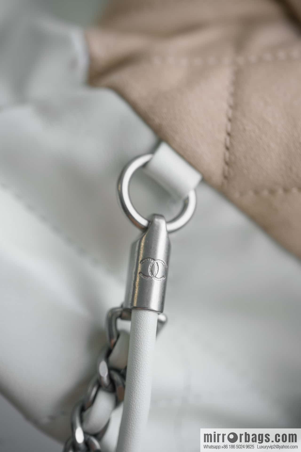 ππππππ 23S 22Mini bag silver, genuine leather AS3980
