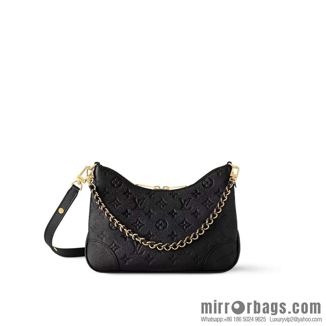 [Boutique‑grade] M12930 black full leather embossed, chain bag croissant series KOREA PRE-LAUNCH handbag
