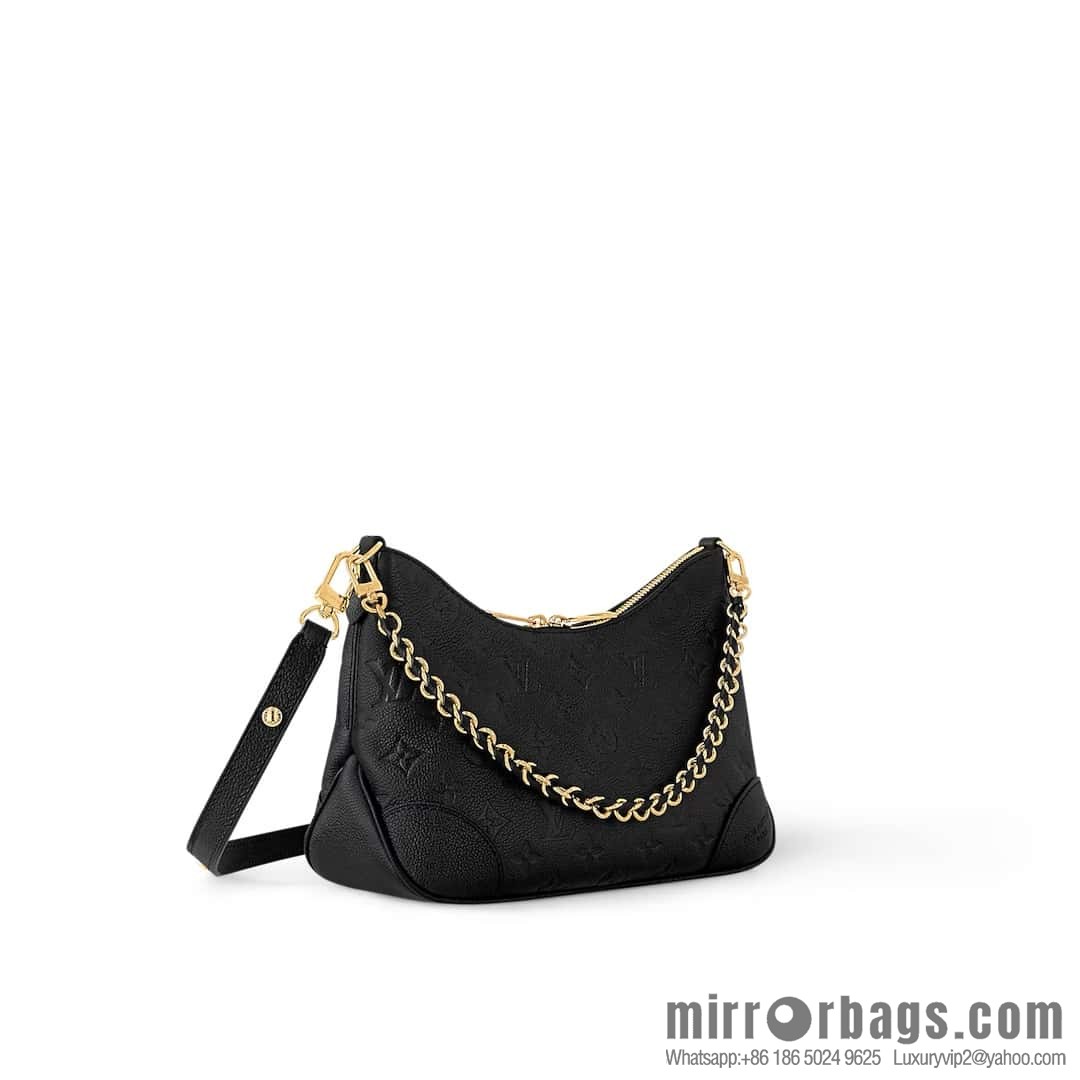 [Boutique‑grade] M12930 black full leather embossed, chain bag croissant series KOREA PRE-LAUNCH handbag