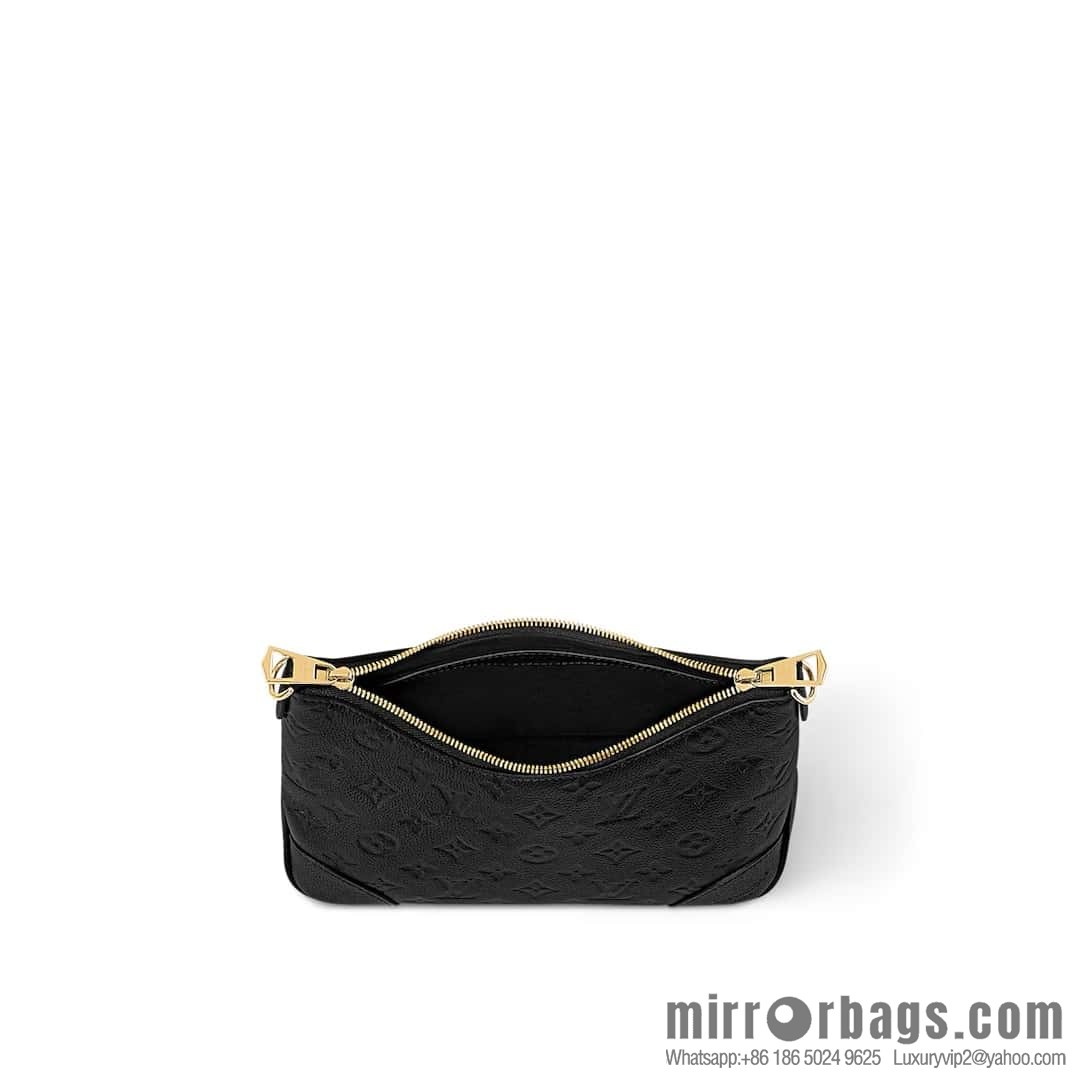 [Boutique‑grade] M12930 black full leather embossed, chain bag croissant series KOREA PRE-LAUNCH handbag