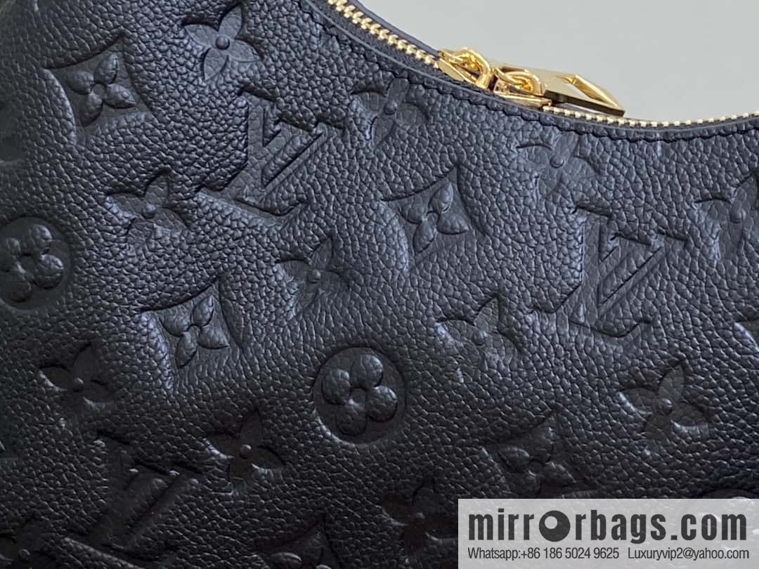 [Boutique‑grade] M12930 black full leather embossed, chain bag croissant series KOREA PRE-LAUNCH handbag