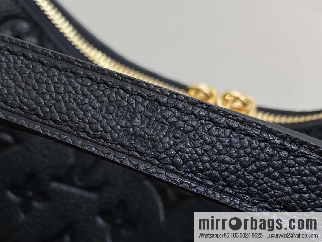 [Boutique‑grade] M12930 black full leather embossed, chain bag croissant series KOREA PRE-LAUNCH handbag