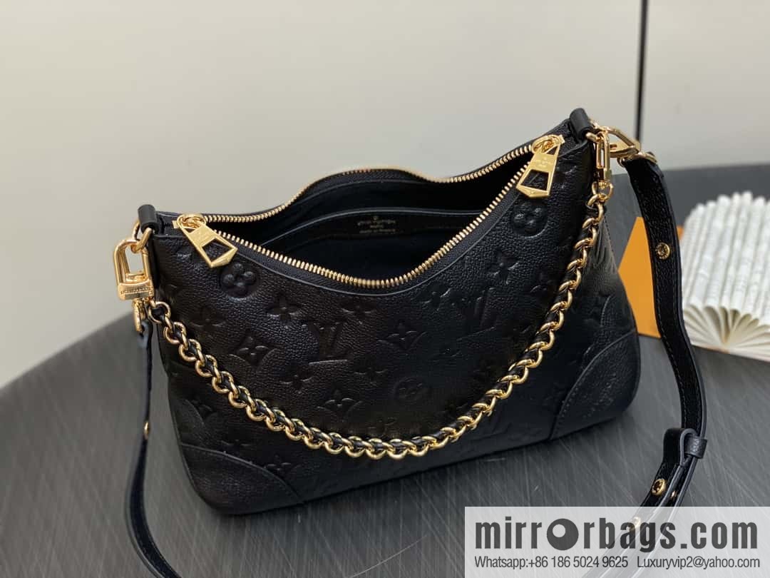 [Boutique‑grade] M12930 black full leather embossed, chain bag croissant series KOREA PRE-LAUNCH handbag