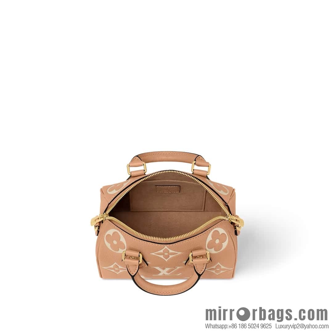 [Boutique‑grade] M12713 light brown, full leather speedy pillow bag series M46397 Speedy Bandoulière 20 handbag