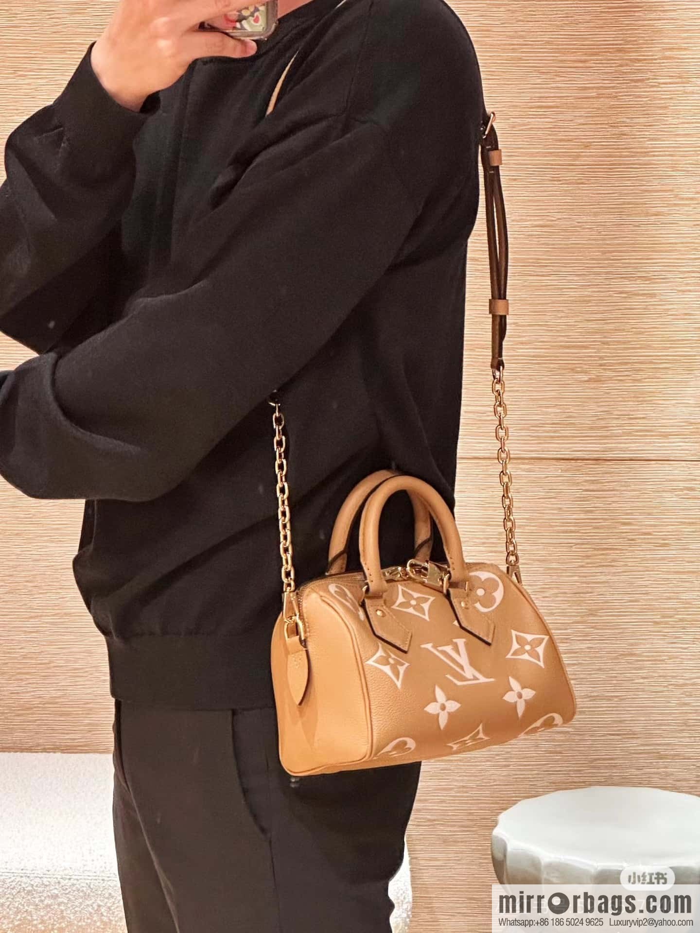 [Boutique‑grade] M12713 light brown, full leather speedy pillow bag series M46397 Speedy Bandoulière 20 handbag