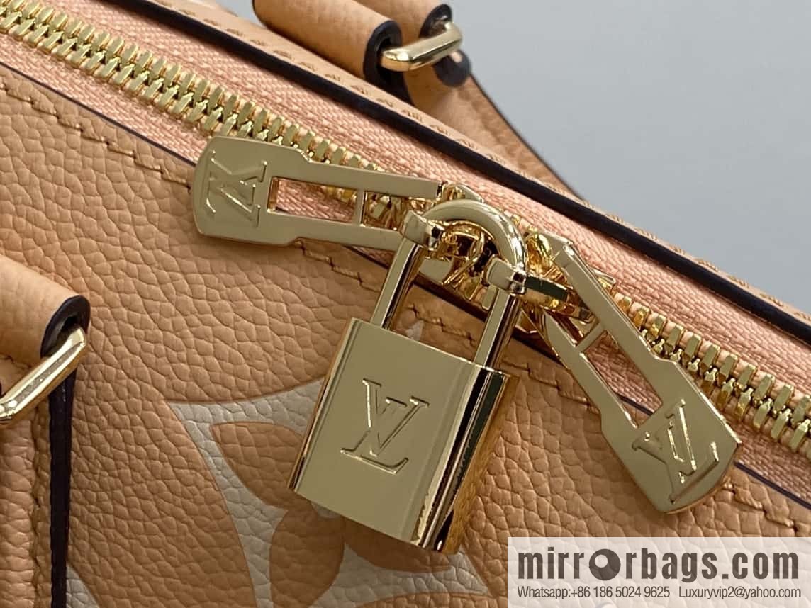 [Boutique‑grade] M12713 light brown, full leather speedy pillow bag series M46397 Speedy Bandoulière 20 handbag