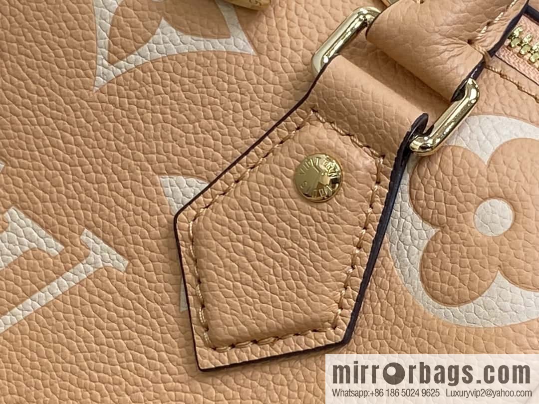 [Boutique‑grade] M12713 light brown, full leather speedy pillow bag series M46397 Speedy Bandoulière 20 handbag