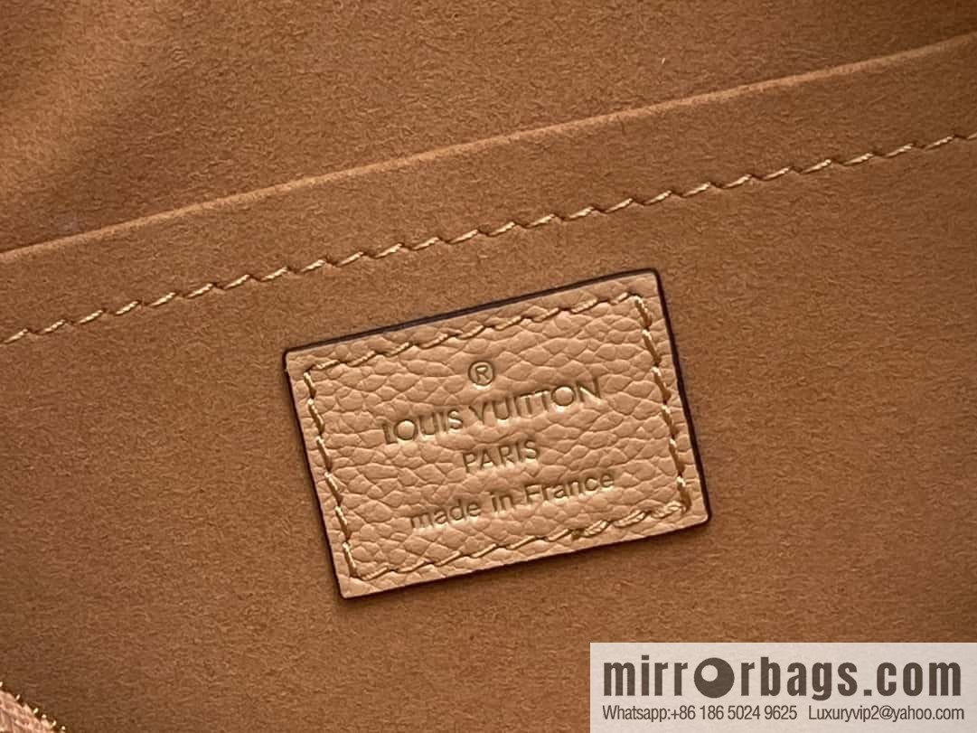 [Boutique‑grade] M12713 light brown, full leather speedy pillow bag series M46397 Speedy Bandoulière 20 handbag