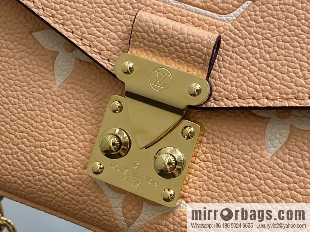 [Boutique‑grade] M12735 light brown, full leather chain bag messenger bag series M46595 This Pochette Métis East West handbag