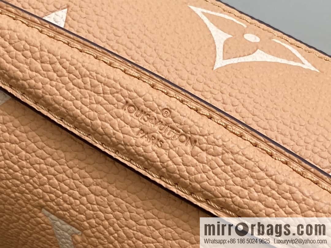 [Boutique‑grade] M12735 light brown, full leather chain bag messenger bag series M46595 This Pochette Métis East West handbag