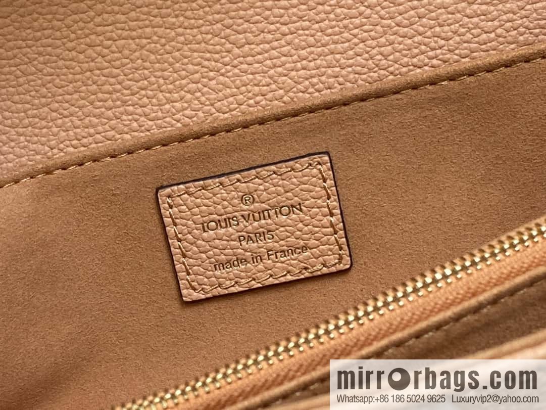 [Boutique‑grade] M12735 light brown, full leather chain bag messenger bag series M46595 This Pochette Métis East West handbag