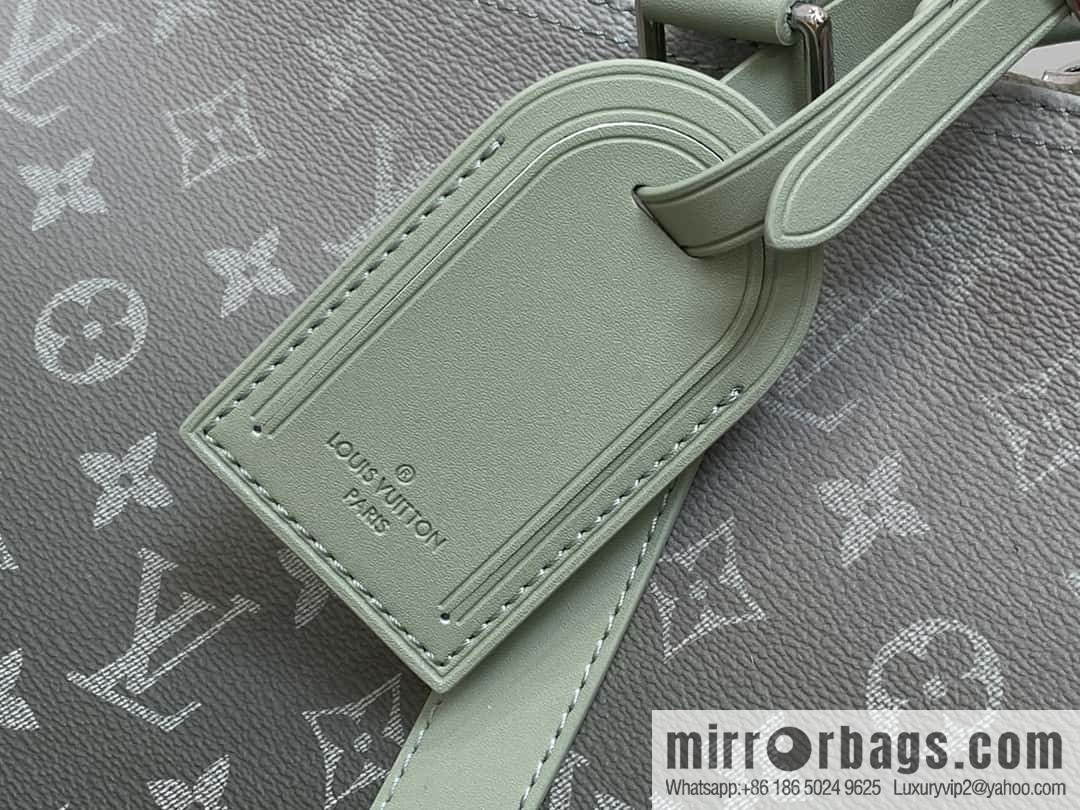 [Premium‑quality] M11718 green gradual change travel bag series Sac Keepall Bandoulière 45 M41418 11718 gradual change green flower