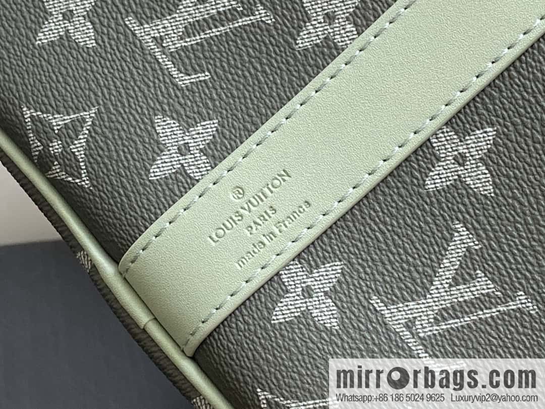 [Premium‑quality] M11718 green gradual change travel bag series Sac Keepall Bandoulière 45 M41418 11718 gradual change green flower