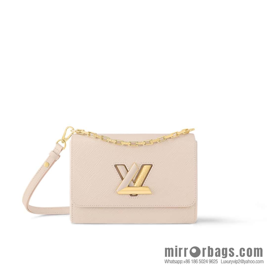 [Boutique‑grade] M24630 meters white, water ripple Twist series TWIST medium handbag M24631 black