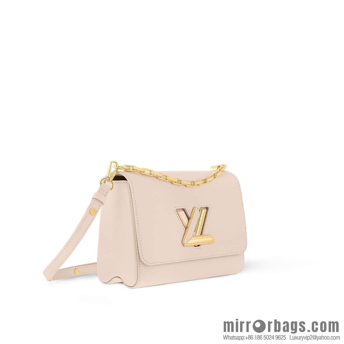 [Boutique‑grade] M24630 meters white, water ripple Twist series TWIST medium handbag M24631 black
