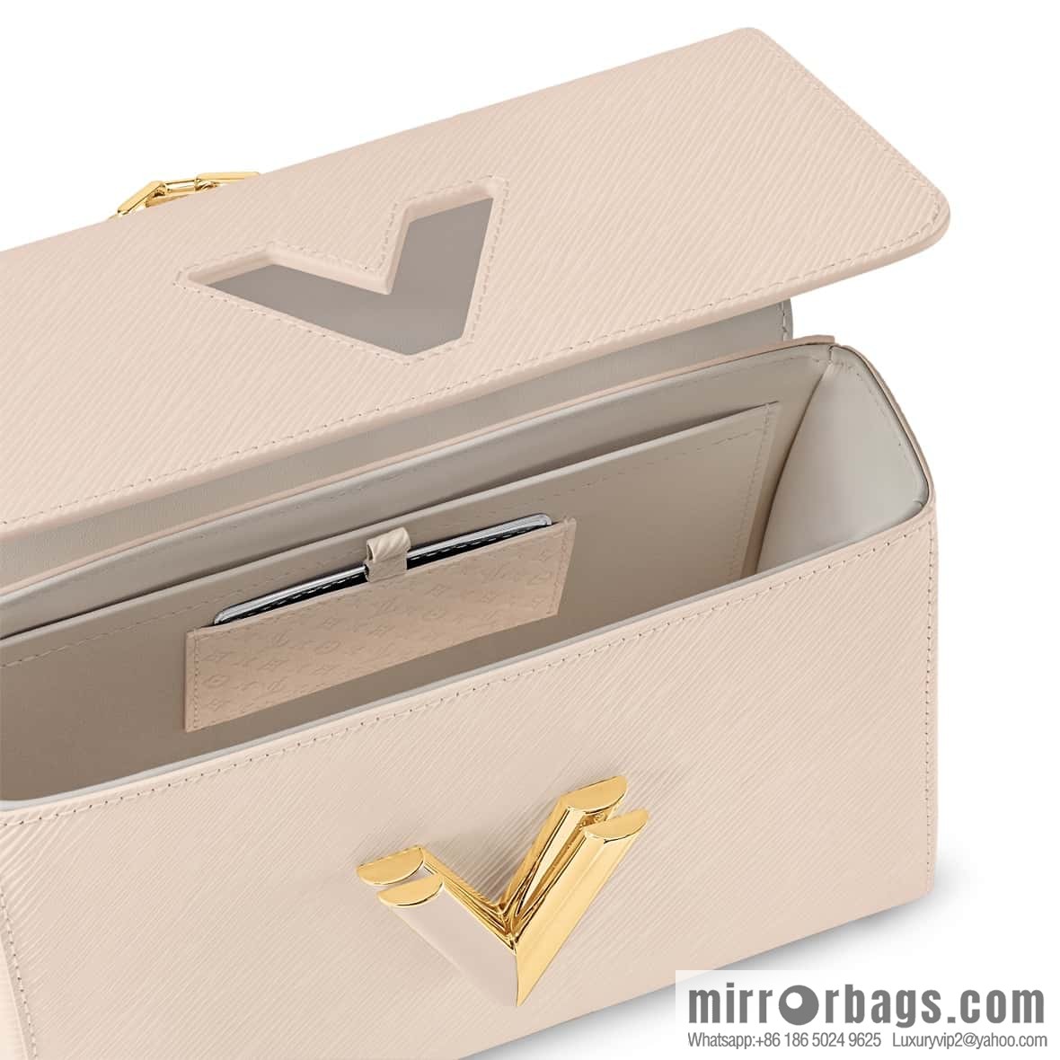 [Boutique‑grade] M24630 meters white, water ripple Twist series TWIST medium handbag M24631 black