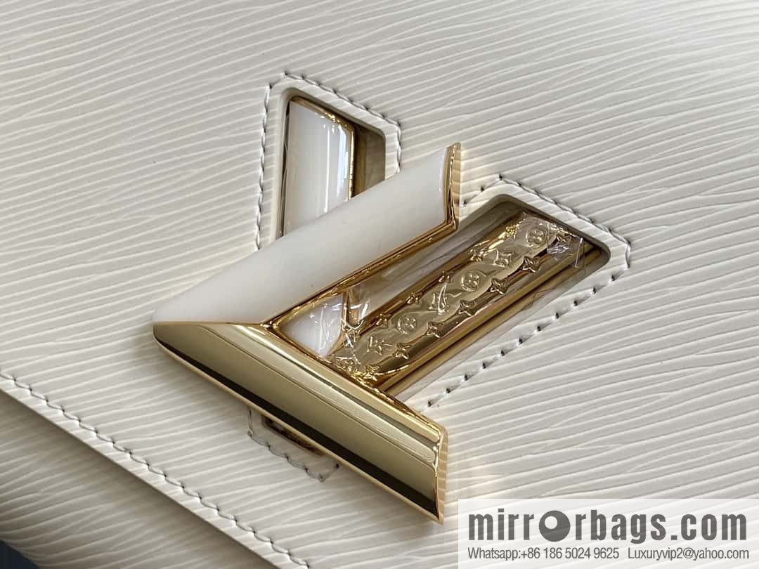 [Boutique‑grade] M24630 meters white, water ripple Twist series TWIST medium handbag M24631 black