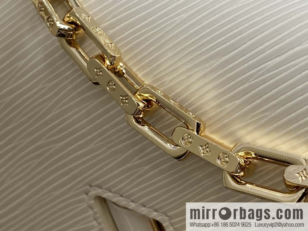 [Boutique‑grade] M24630 meters white, water ripple Twist series TWIST medium handbag M24631 black