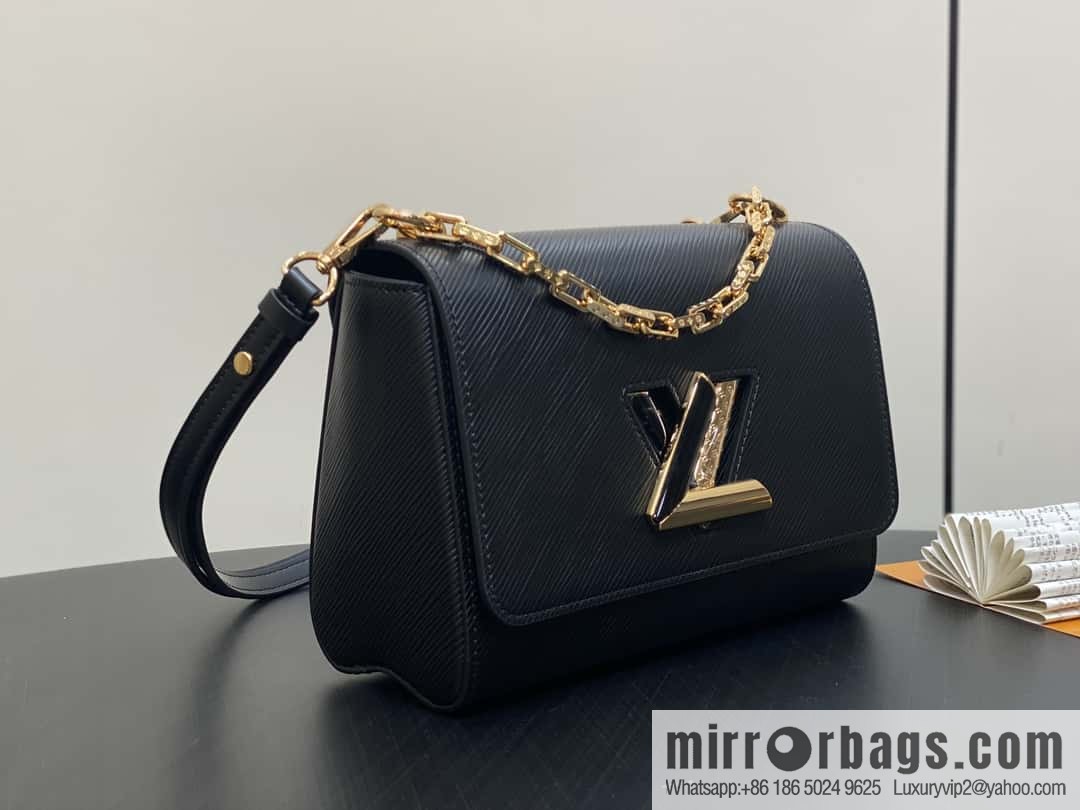 [Boutique‑grade] M24631 black, water ripple Twist series TWIST medium handbag M24630 meters white