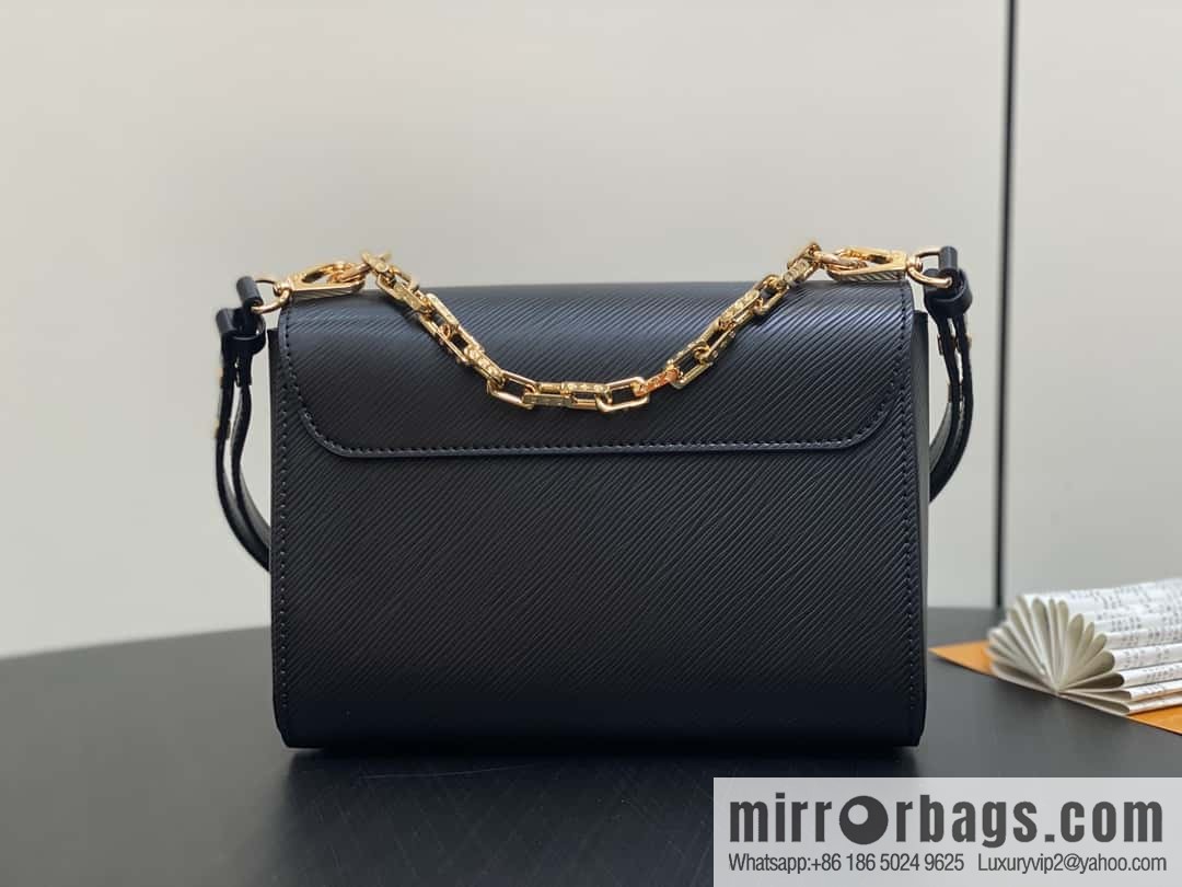 [Boutique‑grade] M24631 black, water ripple Twist series TWIST medium handbag M24630 meters white