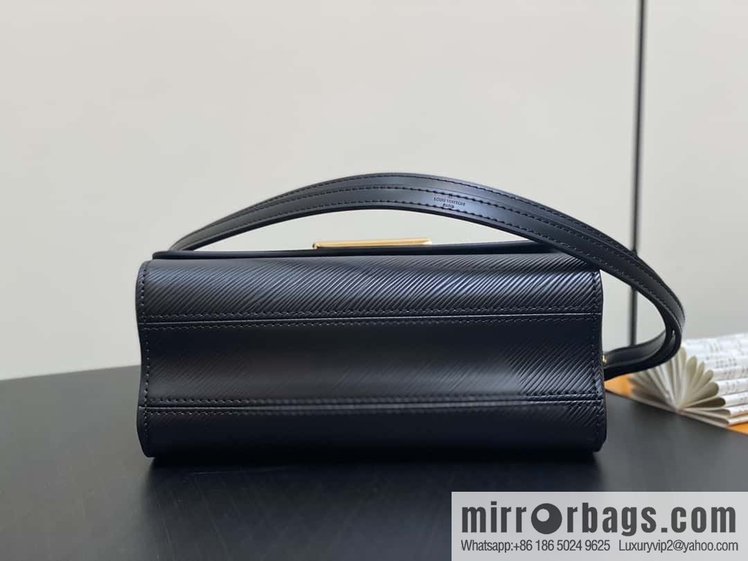 [Boutique‑grade] M24631 black, water ripple Twist series TWIST medium handbag M24630 meters white