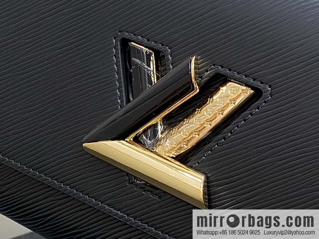 [Boutique‑grade] M24631 black, water ripple Twist series TWIST medium handbag M24630 meters white