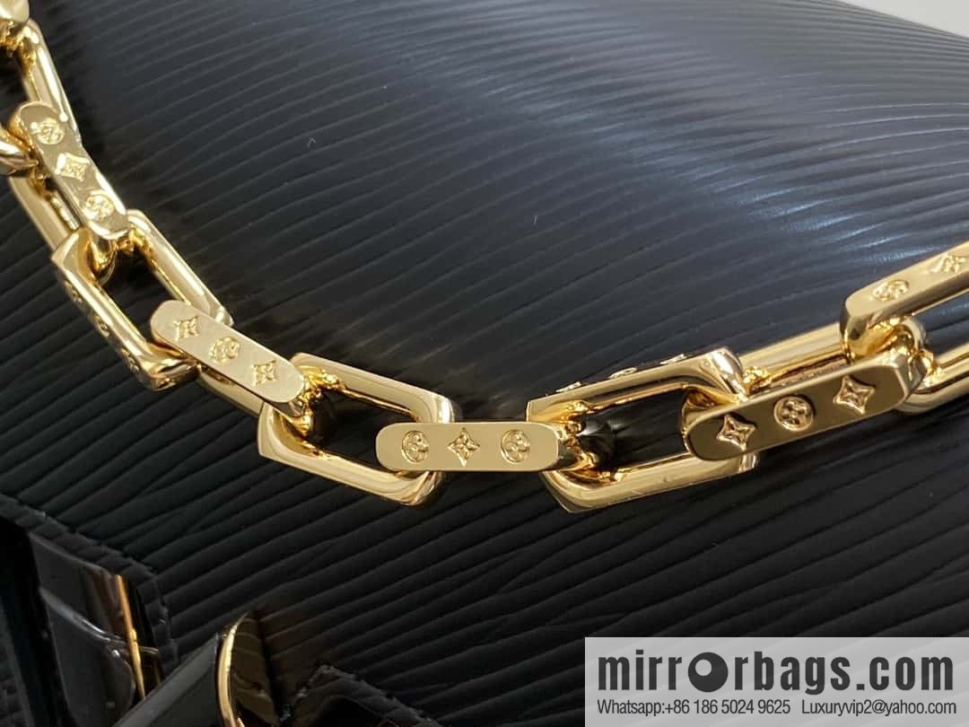 [Boutique‑grade] M24631 black, water ripple Twist series TWIST medium handbag M24630 meters white