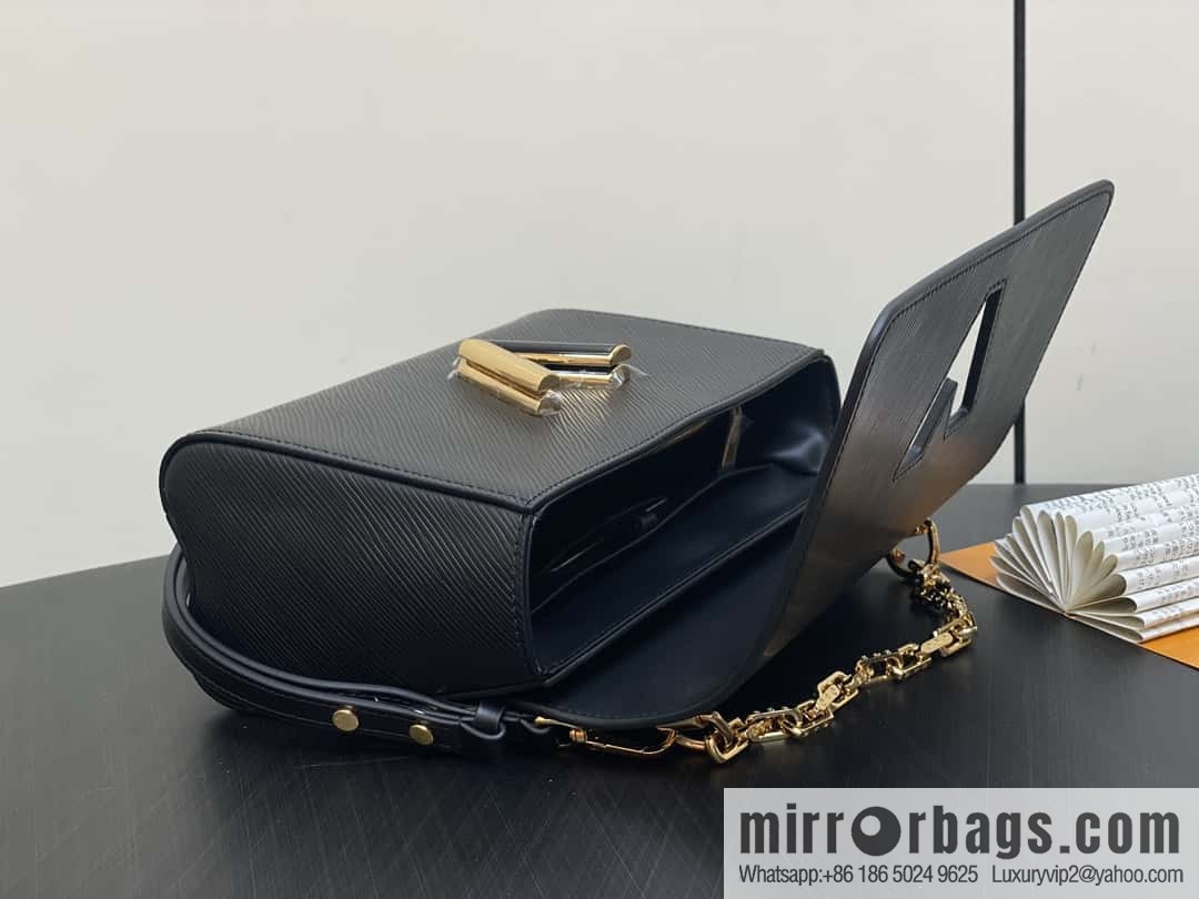 [Boutique‑grade] M24631 black, water ripple Twist series TWIST medium handbag M24630 meters white