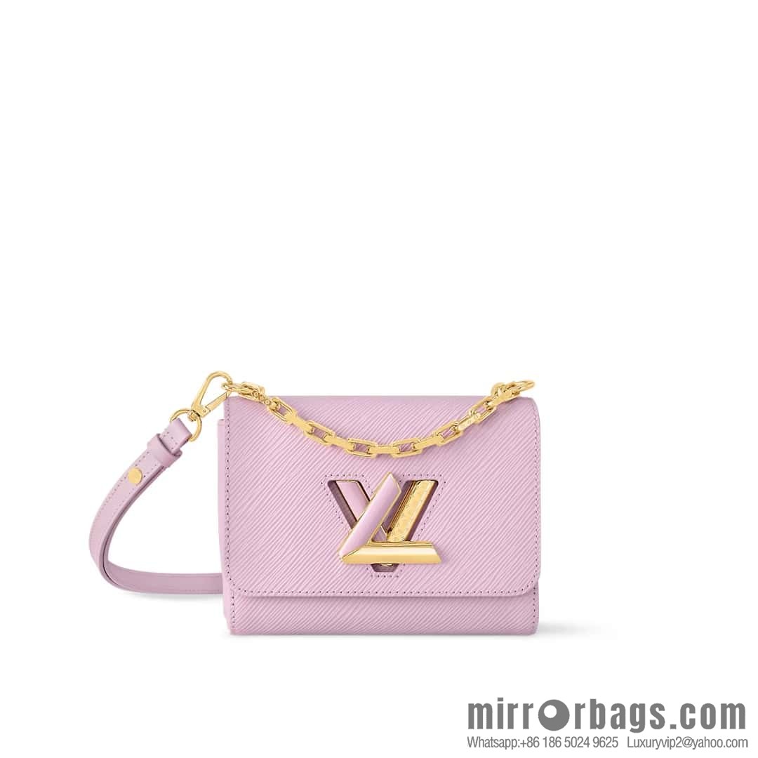[Boutique‑grade] M24864 pink purple, water ripple Twist series TWIST small handbag, this Twist small handbag