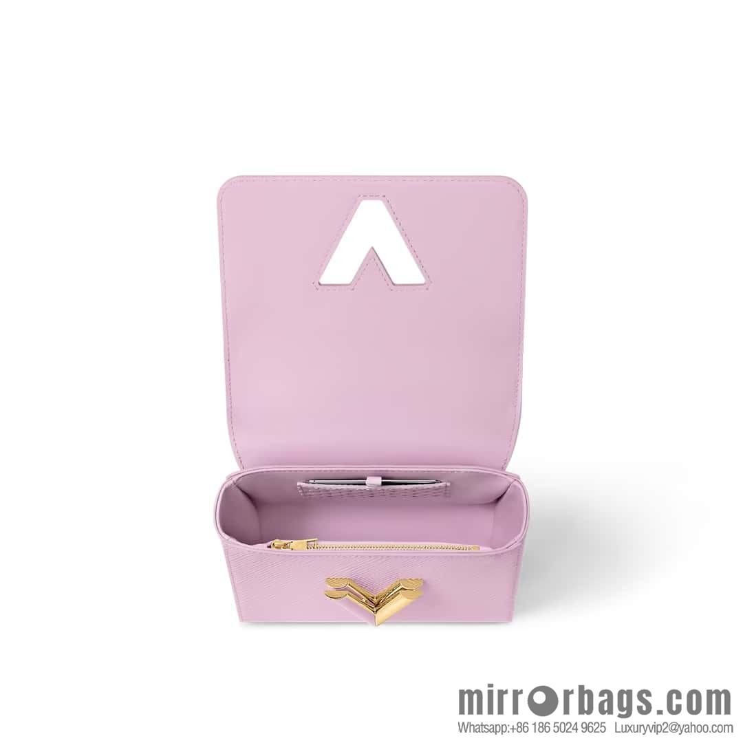 [Boutique‑grade] M24864 pink purple, water ripple Twist series TWIST small handbag, this Twist small handbag