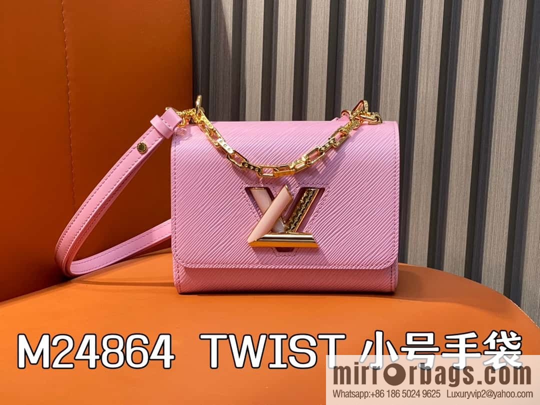 [Boutique‑grade] M24864 pink purple, water ripple Twist series TWIST small handbag, this Twist small handbag