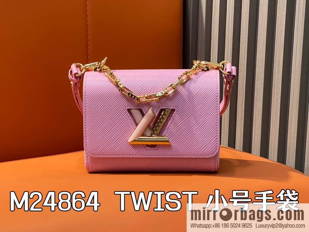 [Boutique‑grade] M24864 pink purple, water ripple Twist series TWIST small handbag, this Twist small handbag