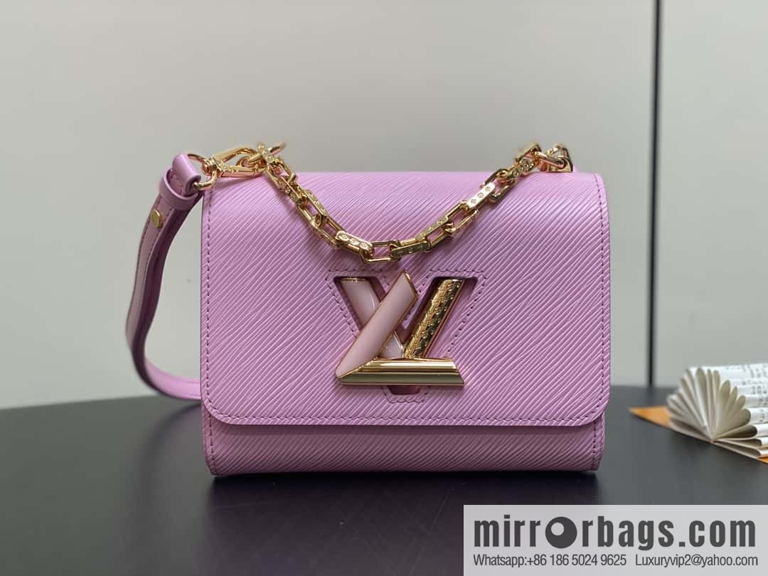 [Boutique‑grade] M24864 pink purple, water ripple Twist series TWIST small handbag, this Twist small handbag