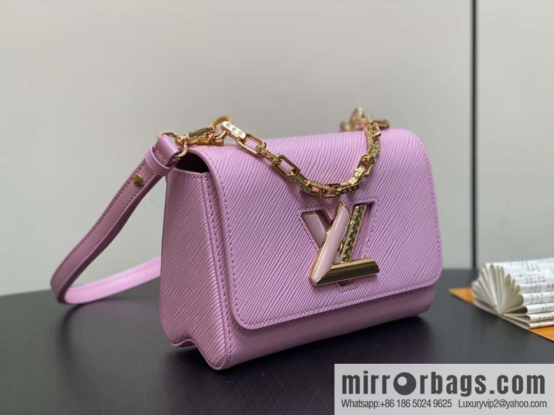 [Boutique‑grade] M24864 pink purple, water ripple Twist series TWIST small handbag, this Twist small handbag