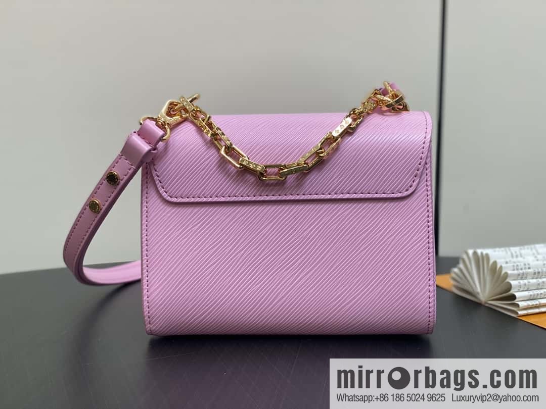 [Boutique‑grade] M24864 pink purple, water ripple Twist series TWIST small handbag, this Twist small handbag