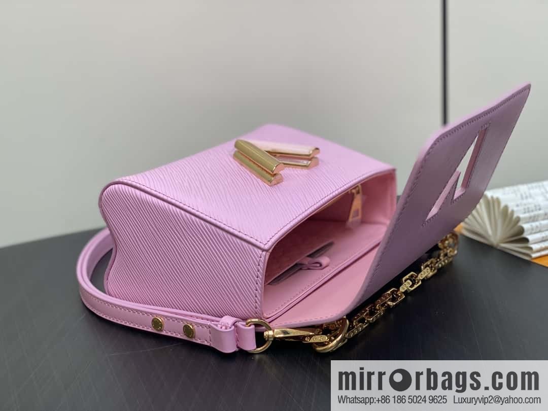 [Boutique‑grade] M24864 pink purple, water ripple Twist series TWIST small handbag, this Twist small handbag