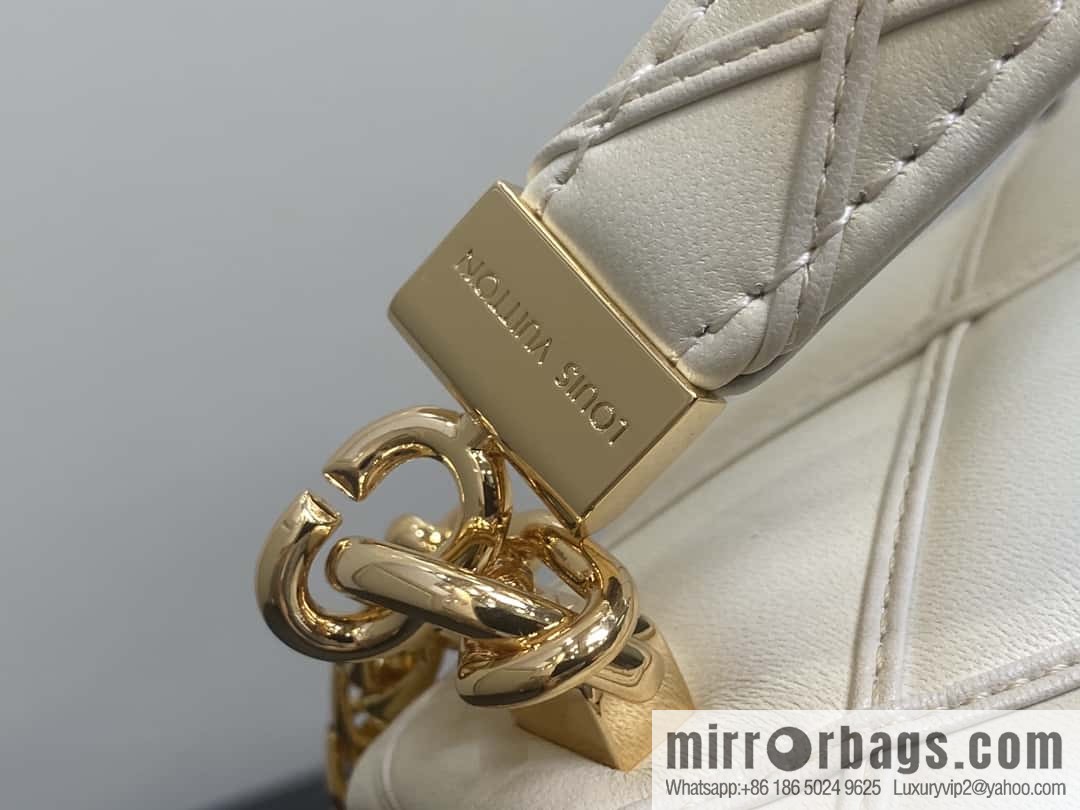 [Boutique‑grade] M22891 meters white, full leather rhombus chain bag series GO-14 Teist medium handbag M23045 M22890