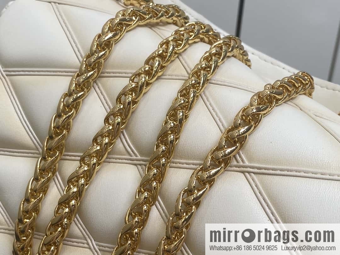 [Boutique‑grade] M22891 meters white, full leather rhombus chain bag series GO-14 Teist medium handbag M23045 M22890
