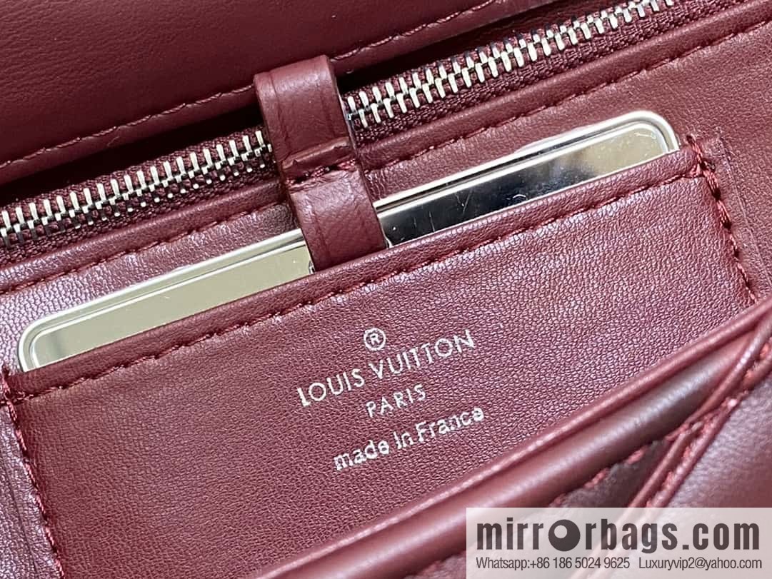 [Boutique‑grade] M22891 denim blue, full leather rhombus chain bag series GO-14 Teist medium handbag M23045 M22890